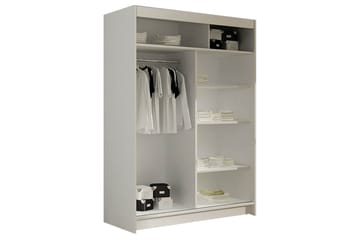 Miami Garderobe 120x58x200 cm - Hvit - Oppbevaring - Garderober & garderobesystem - Garderobeskap