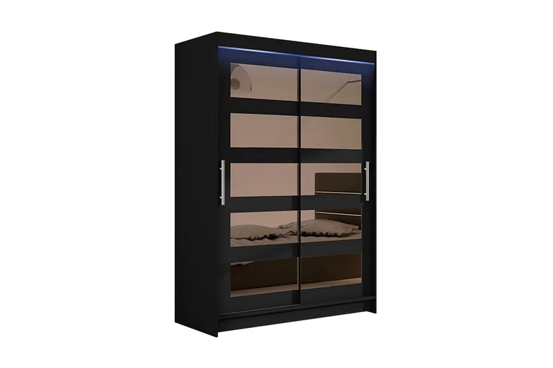 Miami Garderobe 120x58x200 cm, Svart