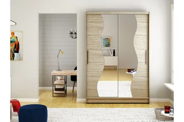 Miami Garderobe 120x58x200 cm - Oppbevaring - Garderober & garderobesystem