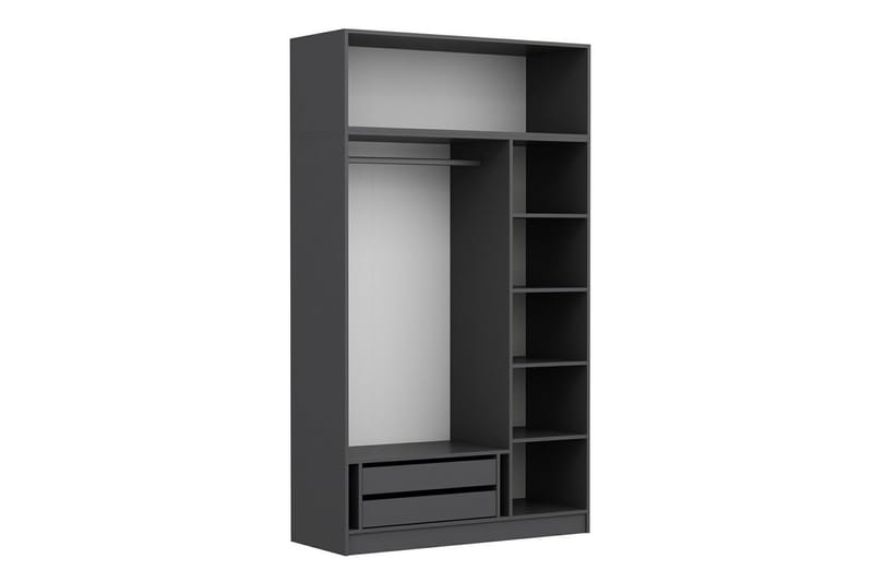 Minar Garderobe 135 cm - Antrasitt - Oppbevaring - Garderober & garderobesystem