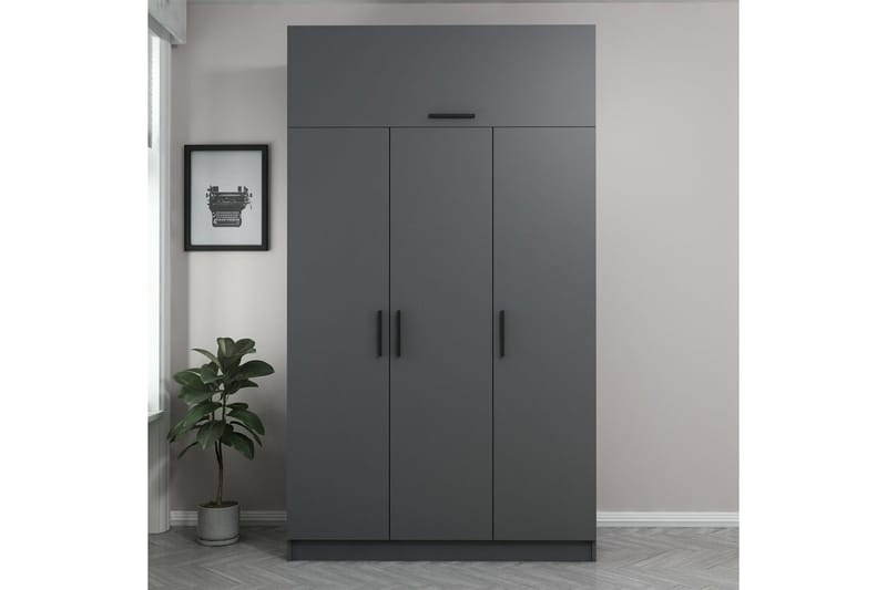 Minar Garderobe 135 cm - Antrasitt - Oppbevaring - Garderober & garderobesystem