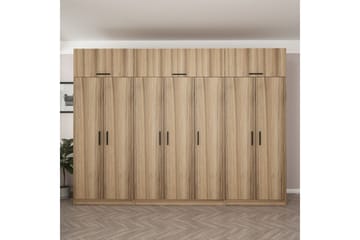 Minar Garderobe 315x235 cm - Valnøtt - Oppbevaring - Garderober & garderobesystem