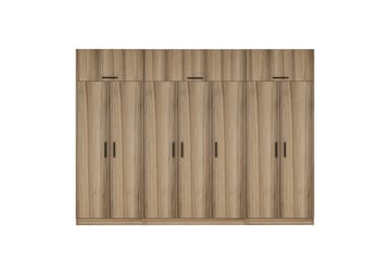 Minar Garderobe 315x235 cm - Valnøtt - Oppbevaring - Garderober & garderobesystem