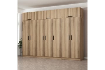 Minar Garderobe 315x235 cm - Valnøtt - Oppbevaring - Garderober & garderobesystem