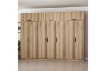 Minar Garderobe 315x235 cm - Valnøtt - Oppbevaring - Garderober & garderobesystem