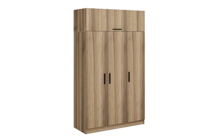 Minar Garderobeskap 135 cm i Mørkt Tre - Brun - Oppbevaring - Garderober & garderobesystem