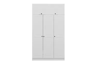 Minar Rektangulær Garderobe 135 cm i Tre - Hvit - Oppbevaring - Garderober & garderobesystem