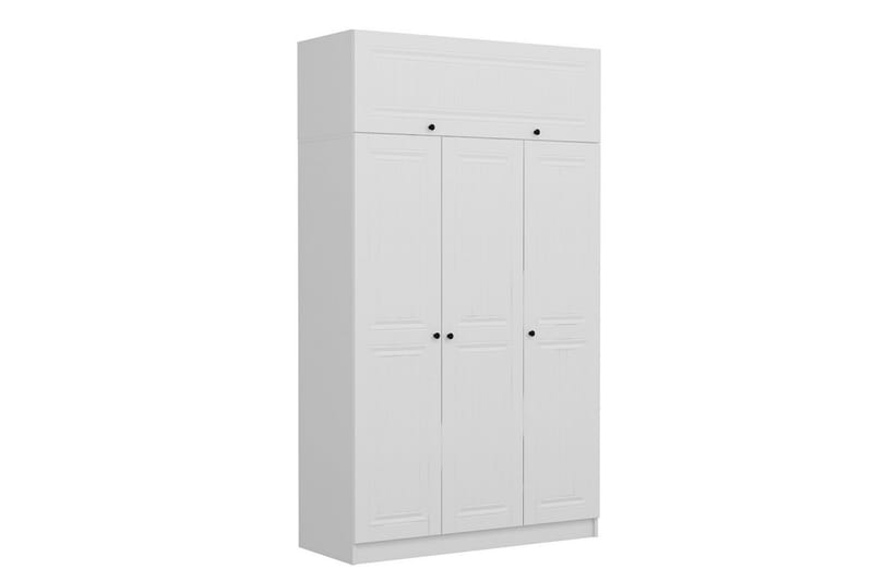 Minar Rektangulær Garderobe 135 cm i Tre - Hvit - Oppbevaring - Garderober & garderobesystem