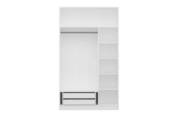 Minar Rektangulær Garderobe 135 cm i Tre - Hvit - Oppbevaring - Garderober & garderobesystem
