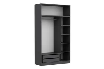 Minar Rektangulært Garderobeskap 135 cm i Tre - Grå - Oppbevaring - Garderober & garderobesystem