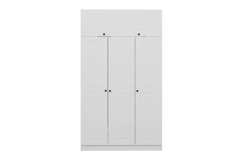 Minar Rektangulært Garderobeskap 135 cm i Tre - Hvit - Oppbevaring - Garderober & garderobesystem
