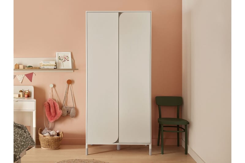 Monfort Garderobeskap 92x201 cm - Beige - Oppbevaring - Garderober & garderobesystem