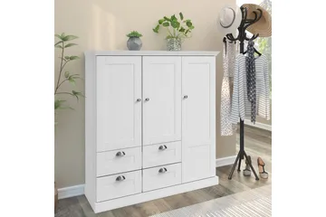 Motala Garderobe 122x130 cm - Hvit - Oppbevaring - Garderober & garderobesystem