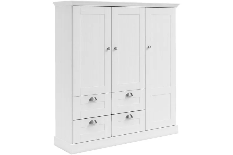 Motala Garderobe 122x130 cm, Hvit