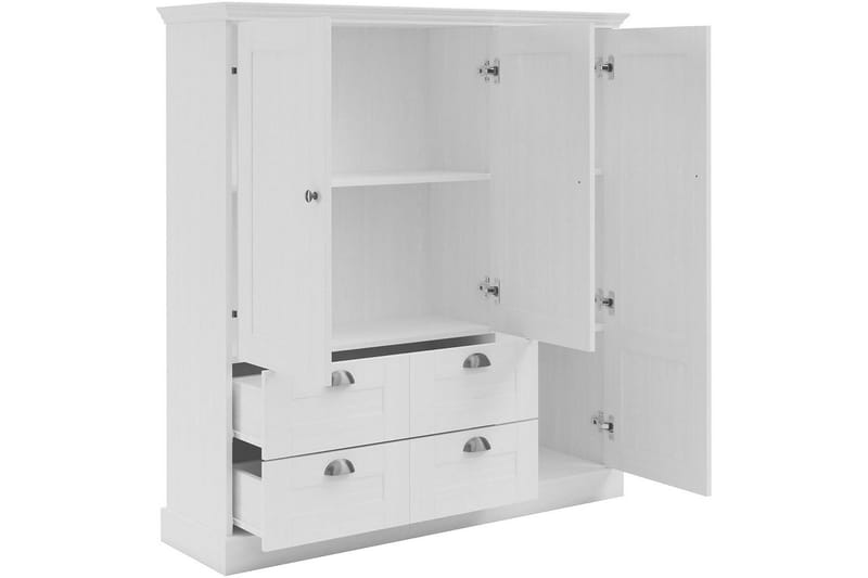 Motala Garderobe 122x130 cm - Hvit - Oppbevaring - Garderober & garderobesystem