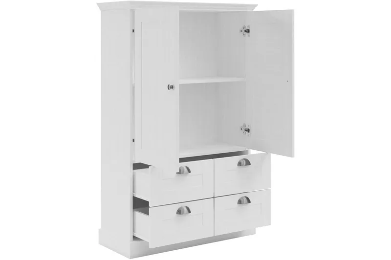 Motala Garderobe 83x130 cm - Hvit - Oppbevaring - Garderober & garderobesystem