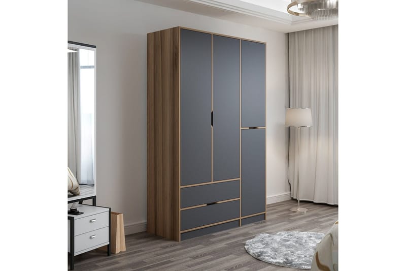 Munna Garderobe 140x208 cm - Antrasitt - Oppbevaring - Garderober & garderobesystem