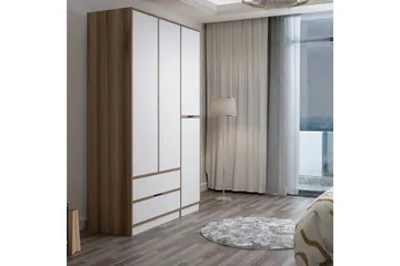 Munna Garderobe 140x208 cm - Hvit - Oppbevaring - Garderober & garderobesystem