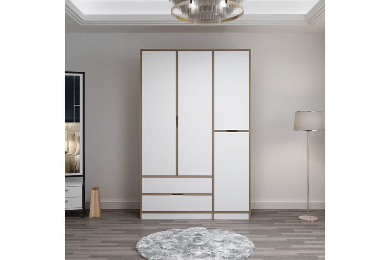 Munna Garderobe 140x208 cm - Hvit - Oppbevaring - Garderober & garderobesystem