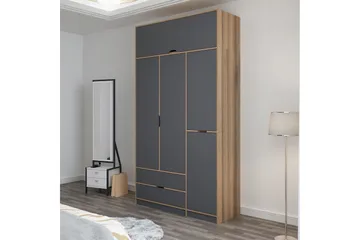 Munna Garderobe 140x253 cm - Antrasitt - Oppbevaring - Garderober & garderobesystem