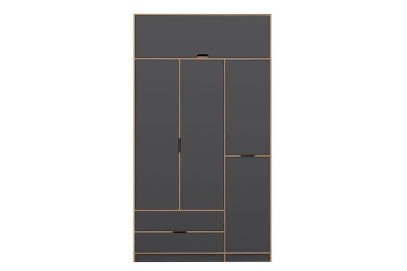 Munna Garderobe 140x253 cm - Antrasitt - Oppbevaring - Garderober & garderobesystem