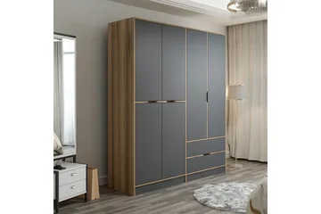 Munna Garderobe 180 cm - Grå - Oppbevaring - Garderober & garderobesystem