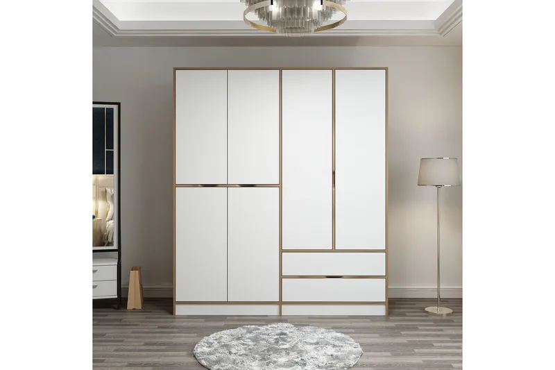 Munna Garderobe 180 cm, Hvit