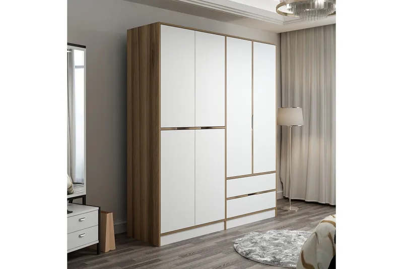 Munna Garderobe 180 cm - Hvit - Oppbevaring - Garderober & garderobesystem