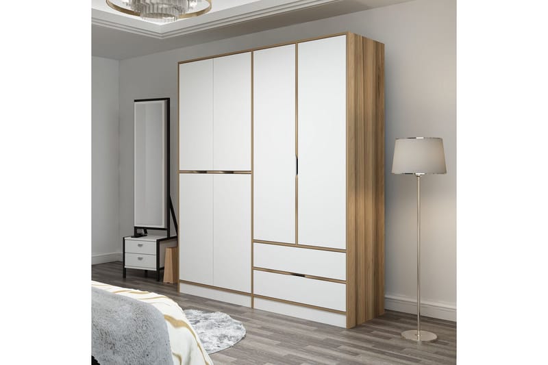 Munna Garderobe 180 cm - Hvit - Oppbevaring - Garderober & garderobesystem