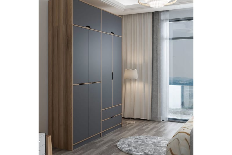 Munna Garderobe 185x253 cm - Antrasitt - Oppbevaring - Garderober & garderobesystem