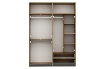 Munna Garderobe 185x253 cm - Antrasitt - Oppbevaring - Garderober & garderobesystem