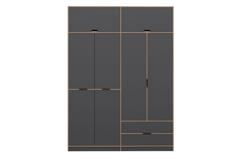 Munna Garderobe 185x253 cm - Antrasitt - Oppbevaring - Garderober & garderobesystem