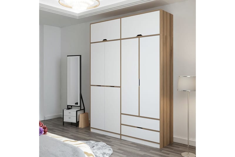 Munna Garderobe 185x253 cm - Hvit - Oppbevaring - Garderober & garderobesystem