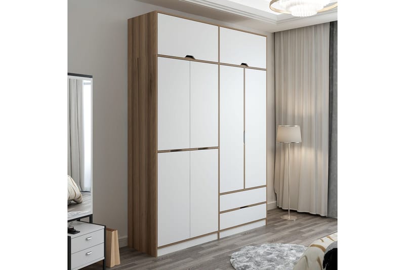 Munna Garderobe 185x253 cm - Hvit - Oppbevaring - Garderober & garderobesystem