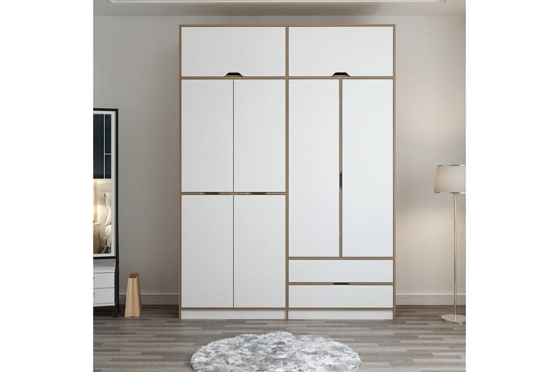 Munna Garderobe 185x253 cm - Hvit - Oppbevaring - Garderober & garderobesystem