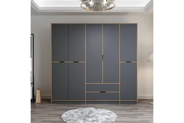 Munna Garderobe 232x208 cm - Antrasitt - Oppbevaring - Garderober & garderobesystem