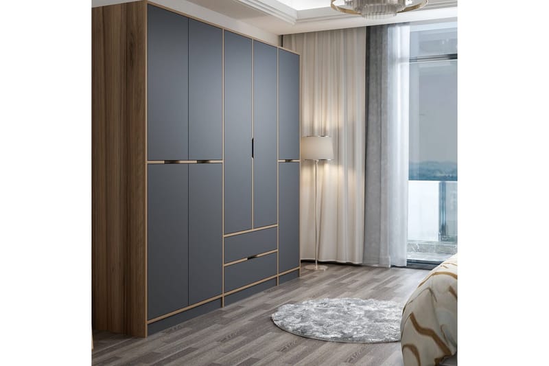 Munna Garderobe 232x208 cm - Antrasitt - Oppbevaring - Garderober & garderobesystem