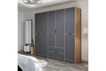 Munna Garderobe 232x208 cm - Antrasitt - Oppbevaring - Garderober & garderobesystem