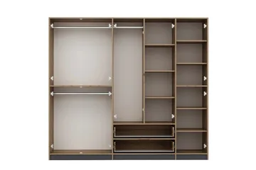 Munna Garderobe 232x208 cm - Antrasitt - Oppbevaring - Garderober & garderobesystem