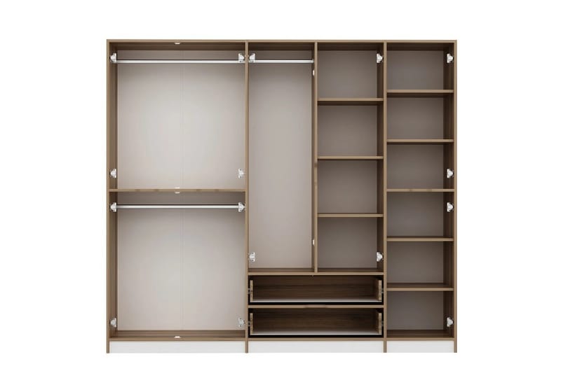 Munna Garderobe 232x208 cm - Hvit - Oppbevaring - Garderober & garderobesystem