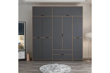 Munna Garderobe 232x253 cm - Antrasitt - Oppbevaring - Garderober & garderobesystem