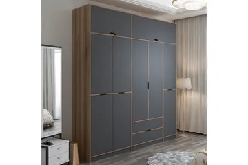 Munna Garderobe 232x253 cm - Antrasitt - Oppbevaring - Garderober & garderobesystem