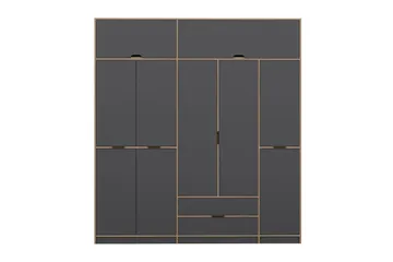 Munna Garderobe 232x253 cm - Antrasitt - Oppbevaring - Garderober & garderobesystem