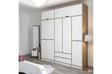 Munna Garderobe 232x253 cm - Hvit - Oppbevaring - Garderober & garderobesystem