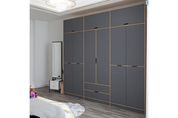 Munna Garderobe 277x253 cm - Antrasitt - Oppbevaring - Garderober & garderobesystem