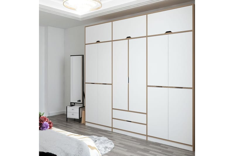 Munna Garderobe 277x253 cm - Hvit - Oppbevaring - Garderober & garderobesystem