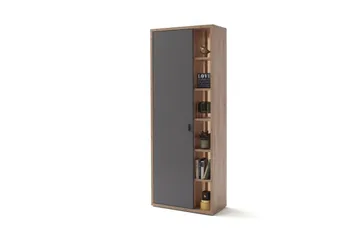 Nacimento Oppbevaringsskap 37x76 cm - Grå/Natur - Oppbevaring - Garderober & garderobesystem