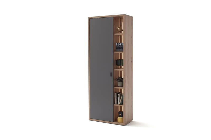 Nacimento Oppbevaringsskap 37x76 cm - Grå/Natur - Oppbevaring - Garderober & garderobesystem