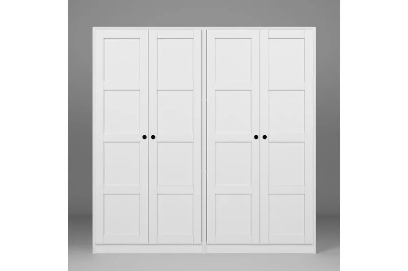 Nagouri Garderobe 188x190 cm - Hvit - Oppbevaring - Garderober & garderobesystem