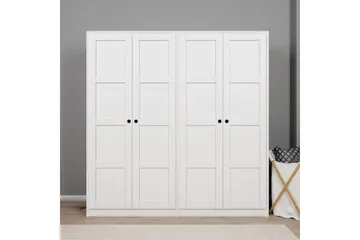 Nagouri Garderobe 188x190 cm - Hvit - Oppbevaring - Garderober & garderobesystem